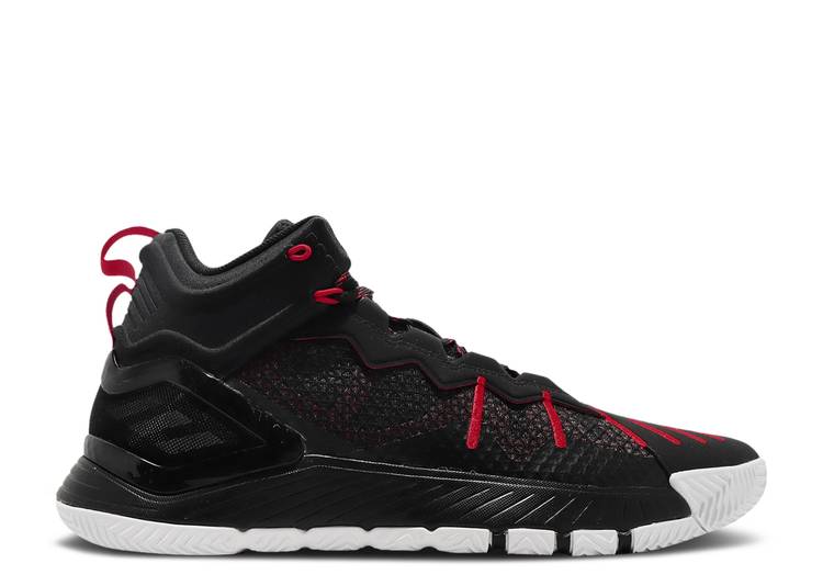 【 ADIDAS D ROSE SON OF CHI 'WINDY CITY ASSASSIN' / CORE BLACK VIVID RED FOOTWEAR 】 アディダス ローズ シティ コア 黒色 ブラック 赤 レッド スニーカー メンズ|スニケス