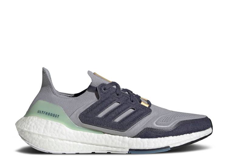 【 ADIDAS ULTRABOOST 22 'HALO SILVER' / HALO SILVER SHADOW NAVY LINEN 】 アディダス 銀色 シルバー シャドー シャドウ 紺色 ネイビー スニーカー メンズ