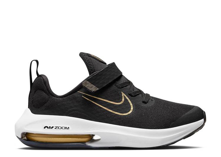 【 NIKE AIR ZOOM ARCADIA 2 PS BLACK METALLIC GOLD / BLACK WOLF GREY WHITE METALLIC 】 ズーム 黒色 ブラック 灰色 グレー 白色 ホワイト ジュニア キッズ ベビー マタニティ スニーカー ナイキ