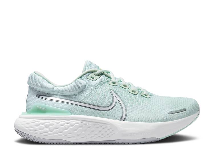 往復送料無料 ナイキ NIKE ラン フライニット 緑 グリーン 銀色 シルバー 白色 ホワイト 'BARELY FOAM' スニーカー レディース tdh-latinoamerica.de