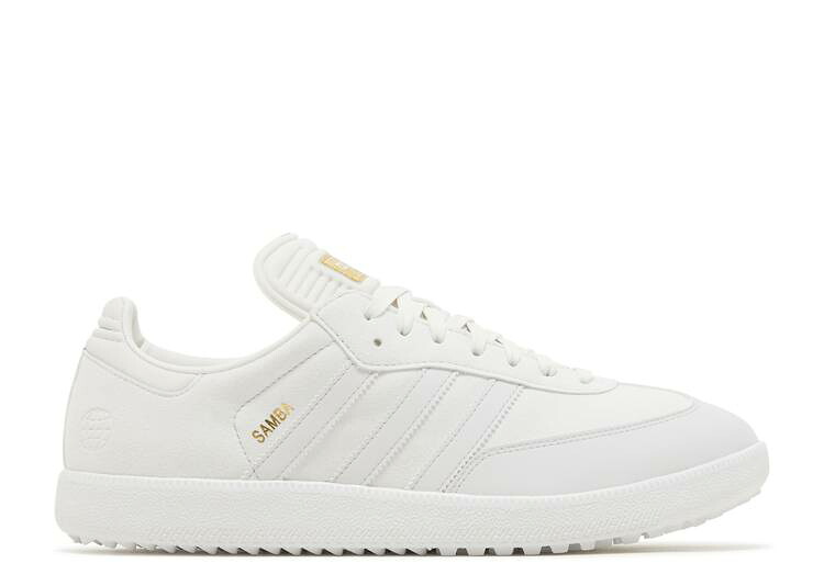 【 ADIDAS SAMBA SPIKELESS GOLF SE 'CRYSTAL WHITE' / CRYSTAL WHITE CRYSTAL WHITE 】 アディダス サンバ ゴルフ 白色 ホワイト スニーカー メンズ｜スニケス