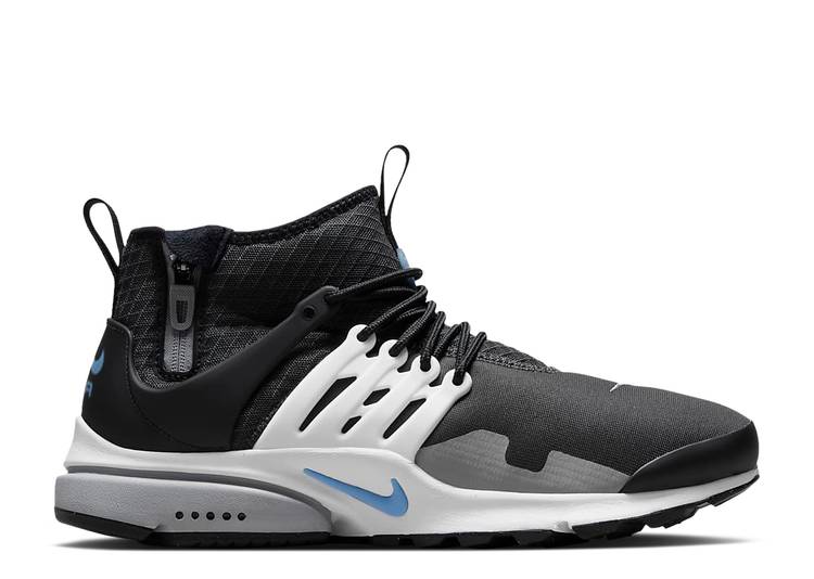 【 NIKE AIR PRESTO MID UTILITY 'ANTHRACITE UNIVERSITY BLUE' / ANTHRACITE SUMMIT WHITE PARTICLE 】 プレスト ミッド 白色 ホワイト エア スニーカー メンズ ナイキ