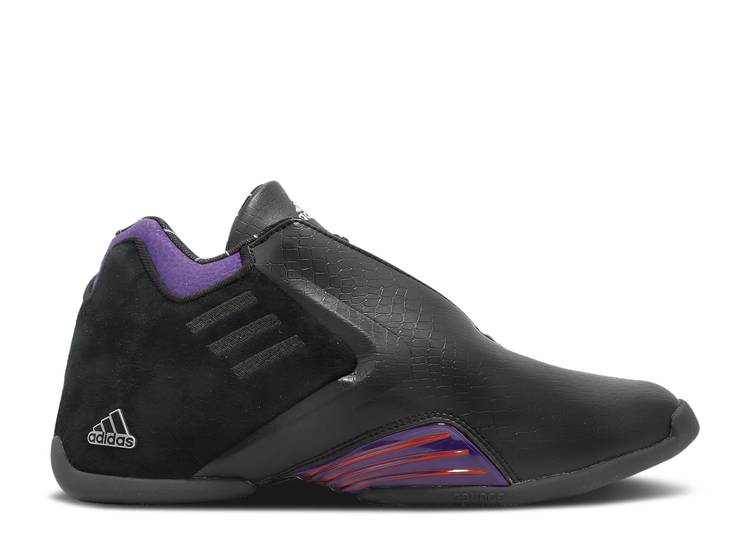 【 ADIDAS T-MAC 3 RESTOMOD \u0027RAPTORS\u0027 / CORE BLACK COLLEGE PURPLE 】 アディダス 中核グループ 黒いこと 黒いこと 単科大学 紫 パープル スニーカー メンズ