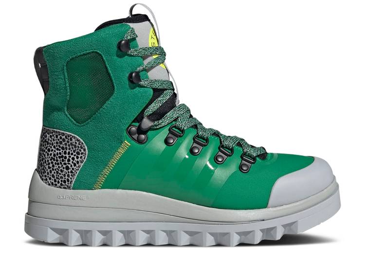 【 ADIDAS STELLA MCCARTNEY X WMNS EULAMPIS BOOT 'GREEN CLEAR ONIX' / GREEN CLEAR ONIX SHOCK YELLOW 】 アディダス ブーツ 緑 グリーン ショック 黄色 イエロー スニーカー レディース