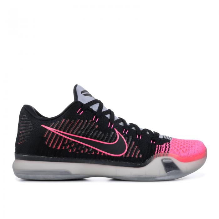 【 NIKE KOBE 10 ELITE 'MAMBACURIAL' / BLACK BLACK WOLF GREY PNK FLSH 】 コービー エリート 黒色 ブラック 灰色 グレー スニーカー メンズ ナイキ｜スニケス