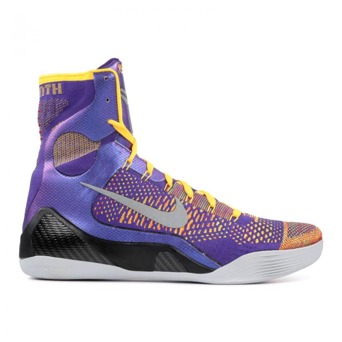 【 NIKE KOBE 9 ELITE 'TEAM SHOWTIME' / CRT PRPL WHITE LSR ORNG WLF GR 】 コービー エリート 白色 ホワイト スニーカー メンズ ナイキ|スニケス
