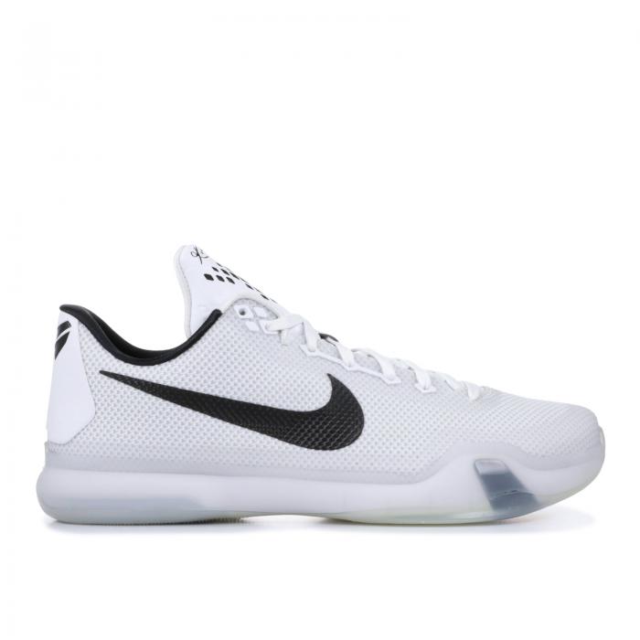 【 NIKE KOBE 10 \u0027FUNDAMENTALS\u0027 / WHITE BLACK WOLF GREY 】 コービー 白いこと 白いこと 黒いこと 黒いこと 薄墨色 薄墨色 スニーカー メンズ ナイキ