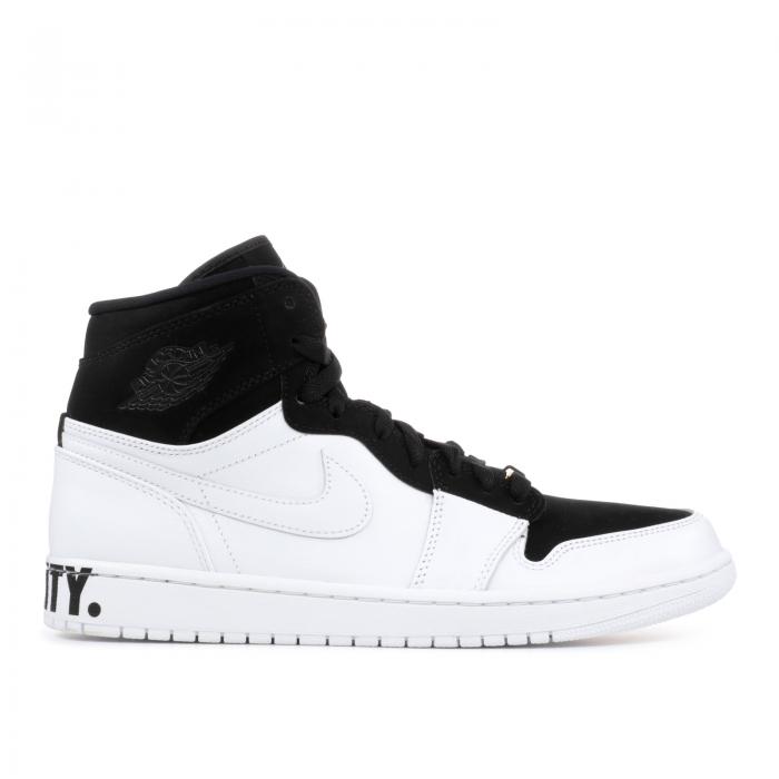 【 AIR JORDAN JORDAN 1 RETRO HIGH \u0027EQUALITY\u0027 / BLACK BLACK WHITE 】 ナイキ ご機嫌 黒いこと 黒いこと 白いこと 白いこと エアジョーダン スニーカー メンズ