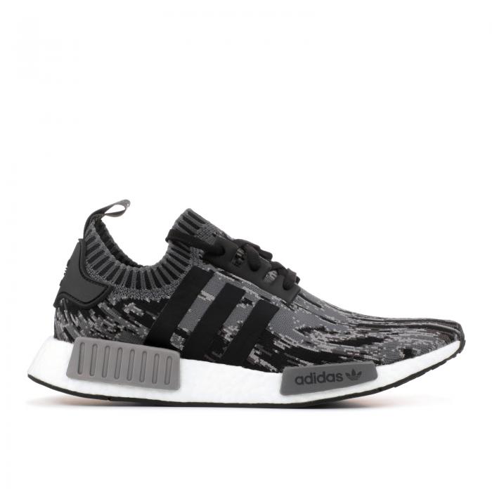 【 ADIDAS NMD_R1 PRIMEKNIT 'GREY THREE' / BLACK WHITE GREY 】 アディダス 黒色 ブラック 白色 ホワイト 灰色 グレー スニーカー メンズ|スニケス