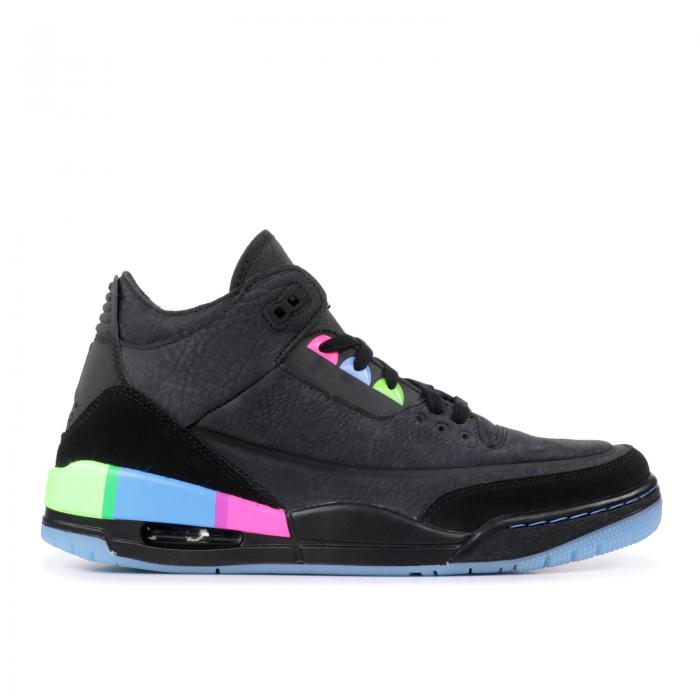 【 AIR JORDAN JORDAN 3 RETRO 'QUAI 54' / BLACK BLACK ELECTRIC GREEN 】 ナイキ 黒色 ブラック 緑 グリーン エアジョーダン スニーカー メンズ｜スニケス