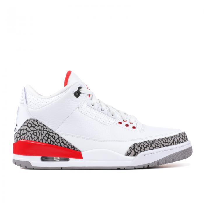 【 AIR JORDAN JORDAN 3 RETRO 'HALL OF FAME' / WHITE FIRE RED CEMENT GREY 】 ナイキ 白色 ホワイト ファイア 赤 レッド 灰色 シメント グレー エアジョーダン スニーカー メンズ