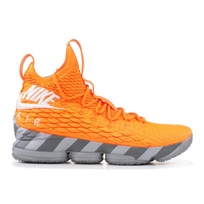 【 NIKE LEBRON 15 'ORANGE BOX' PE / TOTAL ORANGE WHITE MINE GREY 】 レブロン 橙 オレンジ 白色 ホワイト 灰色 グレー スニーカー メンズ ナイキ｜スニケス