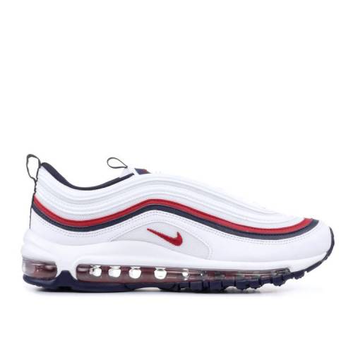 【 NIKE WMNS AIR MAX 97 'RED CRUSH' / WHITE RED CRUSH BLACKENED BLUE 】 マックス 白色 ホワイト 赤 レッド 青色 ブルー エアマックス スニーカー レディース ナイキ
