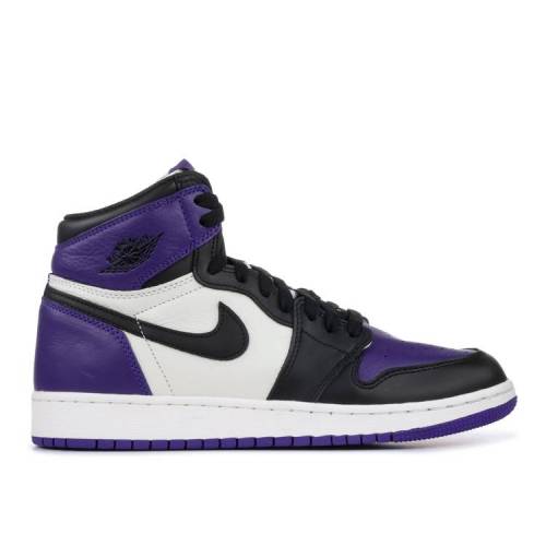 【 AIR JORDAN JORDAN 1 RETRO HIGH OG GS 'COURT PURPLE' / COURT PURPLE SAIL BLACK 】 ナイキ ハイ コート 紫 パープル 黒色 ブラック エアジョーダン ジュニア キッズ ベビー マタニティ スニーカー｜スニケス