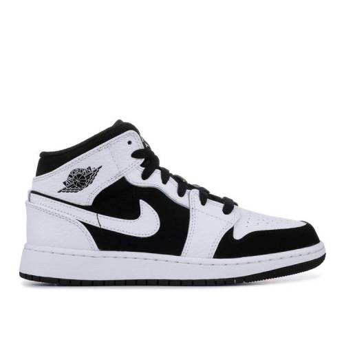 【 AIR JORDAN JORDAN 1 RETRO MID GS 'WHITE' / WHITE WHITE BLACK 】 ナイキ ミッド 白色 ホワイト 黒色 ブラック エアジョーダン ジュニア キッズ ベビー マタニティ スニーカー｜スニケス