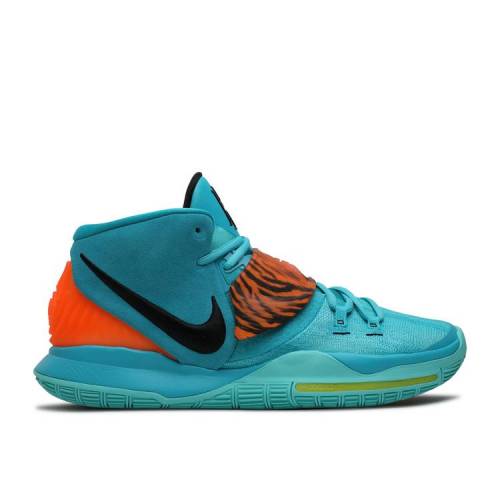 【 NIKE KYRIE 6 'ORACLE AQUA' / ORACLE AQUA BLACK OPTI YELLOW 】 カイリー アクア 黒色 ブラック 黄色 イエロー スニーカー メンズ ナイキ