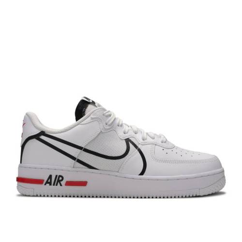 【 NIKE AIR FORCE 1 REACT 'D/MS/X' / WHITE BLACK UNIVERSITY RED 】 リアクト 白色 ホワイト 黒色 ブラック 赤 レッド エアフォース 'D X' スニーカー メンズ ナイキ