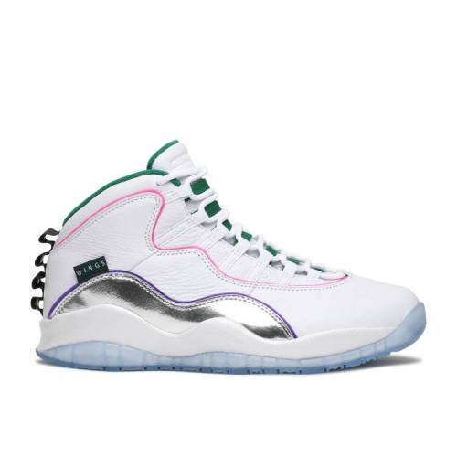 【 AIR JORDAN JORDAN 10 RETRO 'WINGS' / WHITE CLOVER CHROME BLACK 】 ナイキ 白色 ホワイト 黒色 ブラック エアジョーダン スニーカー メンズ｜スニケス 49,620円