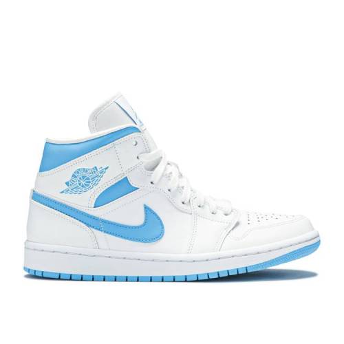 【 AIR JORDAN WMNS JORDAN 1 MID \u0027UNC\u0027 / WHITE CAROLINA BLUE 】 ナイキ ミッド 白いこと 白いこと カロライナ 青碧 青碧 エアジョーダン スニーカー レディース