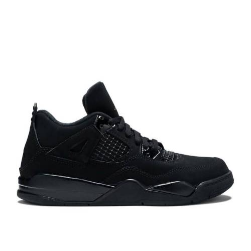 【 AIR JORDAN JORDAN 4 RETRO PS 'BLACK CAT' 2020 / BLACK BLACK LIGHT GRAPHITE 】 ナイキ 黒色 ブラック エアジョーダン ジュニア キッズ ベビー マタニティ スニーカー画像