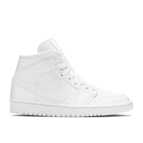【 AIR JORDAN WMNS JORDAN 1 MID PATENT 'TRIPLE WHITE' / WHITE WHITE WHITE 】 ナイキ ミッド パテント 白色 ホワイト エアジョーダン スニーカー レディース