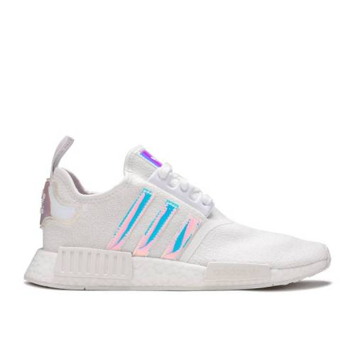 【 ADIDAS WMNS NMD_R1 'WHITE IRIDESCENT' / CLOUD WHITE SILVER METALLIC 】 アディダス 白色 ホワイト 銀色 シルバー スニーカー レディース