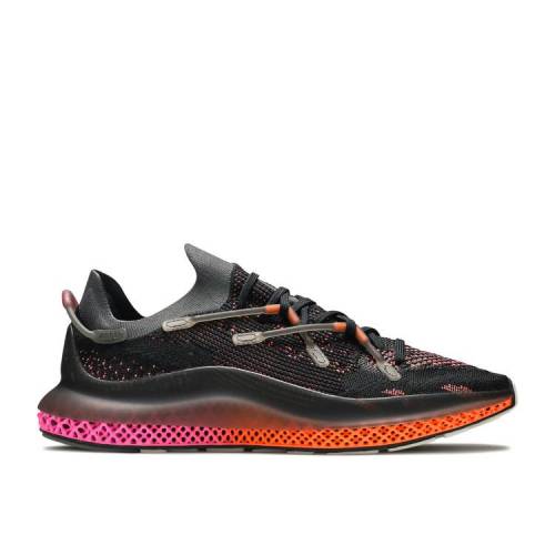 【 ADIDAS 4D FUSIO 'BLACK ORANGE PINK' / CORE BLACK GREY SIX CORE BLACK 】 アディダス 橙 オレンジ コア 黒色 ブラック 灰色 グレー スニーカー メンズ｜スニケス