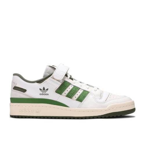 【 ADIDAS FORUM 84 LOW WHITE CREW GREEN / CLOUD WHITE CREW GREEN WILD PINE 】 アディダス フォーラム クルー 白色 ホワイト 緑 グリーン ワイルド スニーカー メンズ