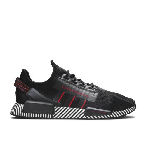 【 ADIDAS NMD_R1 V2 \u0027DAZZLE PACK - CORE BLACK\u0027 / CORE BLACK SCARLET CLOUD WHITE 】 アディダス 中核グループ 黒いこと 黒いこと 白いこと 白いこと スニーカー メンズ