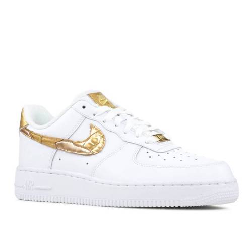 ナイキ Nike 風情 白 純白 ゴールド エアフォース Golden Patchwork スニーカー メンズ Air Nike Cr7 X 1 Low White Gold Divineoffspringschool Com