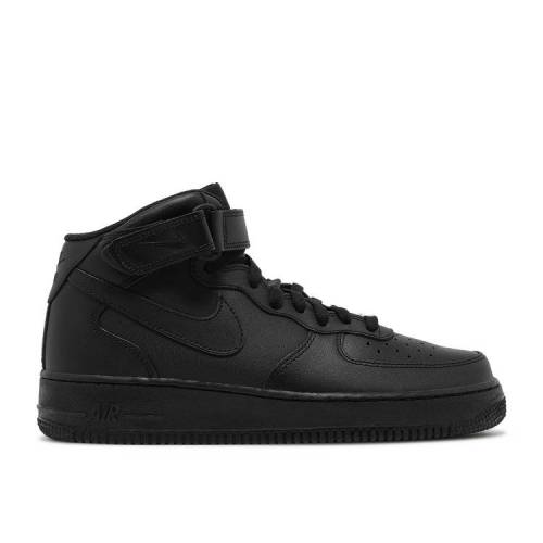【 NIKE AIR FORCE 1 MID '07 'TRIPLE BLACK' / BLACK BLACK BLACK 】 ミッド 黒色 ブラック エアフォース スニーカー メンズ ナイキ