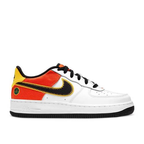 【 NIKE AIR FORCE 1 LV8 GS 'ROSWELL RAYGUNS' / WHITE ORANGE FLASH AMARILLO 】 白色 ホワイト 橙 オレンジ エアフォース ジュニア キッズ ベビー マタニティ スニーカー ナイキ|スニケス