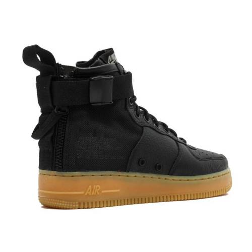 ナイキ Nike エア ミッド 黒色 ブラック 茶色 ブラウン エアフォース Black Gum スニーカー メンズ Air Nike Sf 1 Mid Black Blackgum Light Brown Onvc Org
