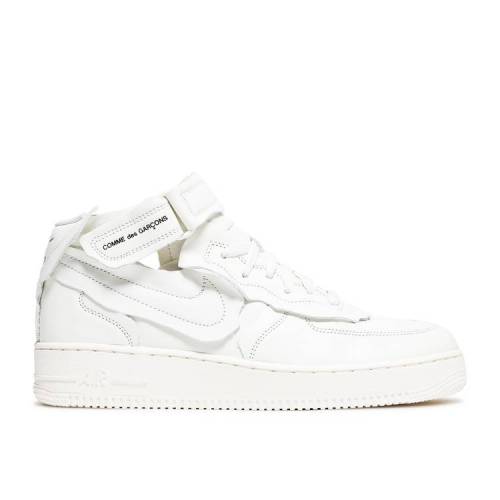 【 NIKE COMME DES GAR・・ONS X AIR FORCE 1 MID 'TRIPLE WHITE' / WHITE WHITE WHITE 】 ミッド 白色 ホワイト エアフォース スニーカー メンズ ナイキ