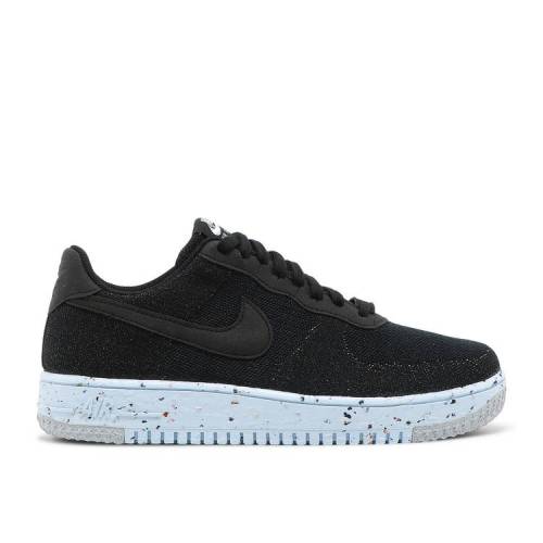 【 NIKE AIR FORCE 1 CRATER FLYKNIT \u0027BLACK CHAMBRAY BLUE\u0027 / BLACK BLACK CHAMBRAY BLUE 】 飛球編み物 黒いこと 黒いこと 青み 青色 空軍 スニーカー メンズ ナイキ