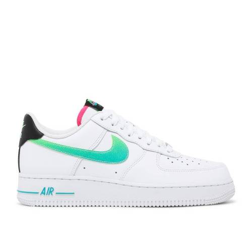【 NIKE AIR FORCE 1 '07 LV8 'WHITE AQUAMARINE' / WHITE AQUAMARINE BLACK GREEN 】 白色 ホワイト アクアマリン 黒色 ブラック 緑 グリーン エアフォース スニーカー メンズ ナイキ