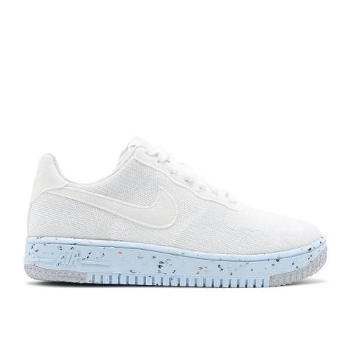 【 NIKE WMNS AIR FORCE 1 CRATER FLYKNIT \u0027PURE PLATINUM\u0027 / WHITE PURE PLATINUM WHITE 】 飛球編み物 白いこと 白いこと 純然たる プラチナム 空軍 スニーカー レディース ナイキ