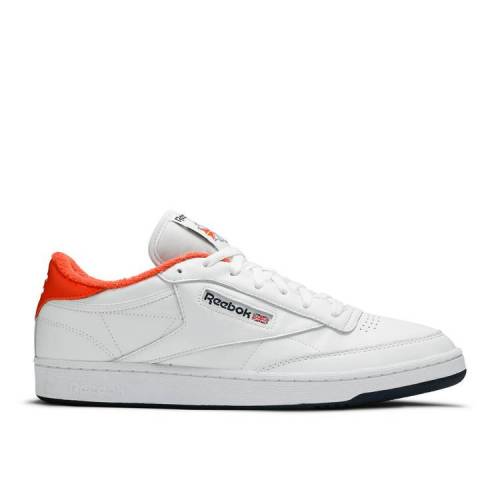 【 REEBOK ERIC EMANUEL X CLUB C 85 'ENERGY ORANGE' / WHITE ENERGY ORANGE COLLEGIATE 】 リーボック クラブ 白色 ホワイト エナジー 橙 オレンジ スニーカー メンズ|スニケス
