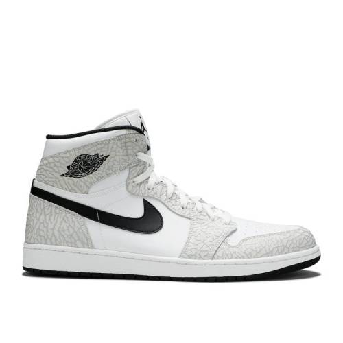 【 AIR JORDAN JORDAN 1 RETRO HIGH 'WHITE ELEPHANT' / WHITE CEMENT GREY BLACK 】 ナイキ ハイ 白色 ホワイト 灰色 シメント グレー 黒色 ブラック エアジョーダン スニーカー メンズ