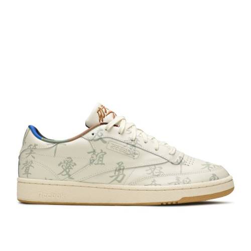 【 REEBOK KUNG FU PANDA X CLUB C 85 'CHINESE CALLIGRAPHY' / CLASSIC WHITE PAPERWHITE PEBBLE 】 リーボック クラブ クラシック 白色 ホワイト スニーカー メンズ