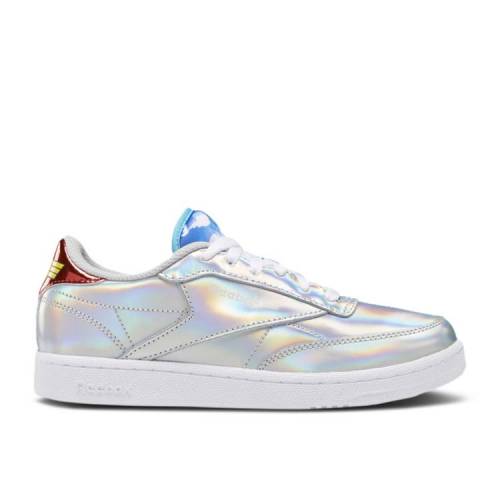 【 REEBOK WONDER WOMAN 1984 X CLUB C 85 BIG KID 'AIR FLIGHT' / SILVER METALLIC SILVER METALLIC 】 リーボック クラブ 銀色 シルバー ジュニア キッズ ベビー マタニティ スニーカー|スニケス