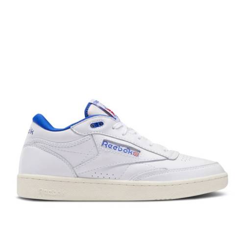 【 REEBOK CLUB C MID 2 VINTAGE 'WHITE BRIGHT COBALT' / CLOUD WHITE BRIGHT COBALT 】 リーボック クラブ ミッド ビンテージ ヴィンテージ 白色 ホワイト スニーカー メンズ
