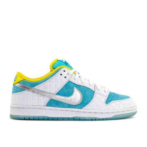 【 NIKE FTC X DUNK LOW SB \'LAGOON PULSE\' / WHITE LAGOON PULSE METALLIC 】 ダンク エスビー 白色 ホワイト ダンクロー スニーカー メンズ ナイキ