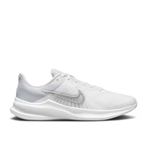【 NIKE WMNS DOWNSHIFTER 11 WHITE METALLIC SILVER / WHITE PURE PLATINUM WOLF GREY 】 白色 ホワイト ピュア プラチナム 灰色 グレー スニーカー レディース ナイキ