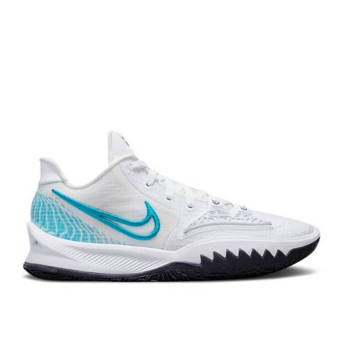 【 NIKE KYRIE LOW 4 \u0027WHITE LASER BLUE\u0027 / WHITE DARK RAISIN LASER BLUE 】 カイリー レーザ 白いこと 白いこと 青味 青色 スニーカー メンズ ナイキ 靴-スニーカー