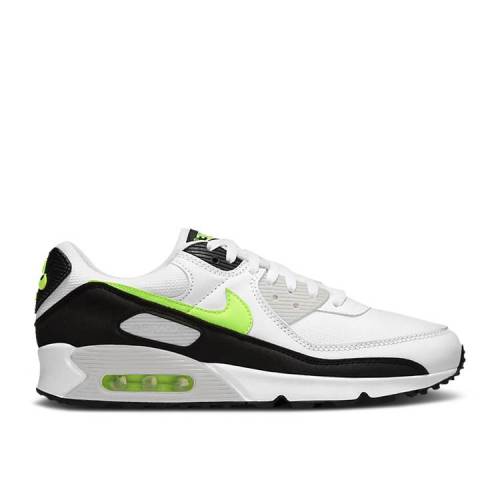 【 NIKE AIR MAX 90 'WHITE HOT LIME' / WHITE BLACK NEUTRAL GREY HOT 】 マックス 白色 ホワイト 黒色 ブラック 灰色 グレー エアマックス スニーカー メンズ ナイキ