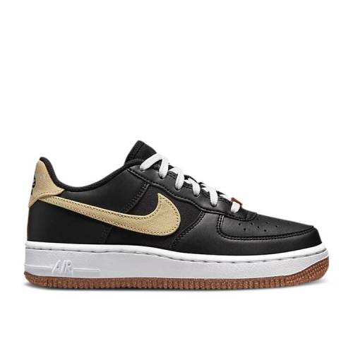 【 NIKE AIR FORCE 1 LV8 GS 'POMEGRANATE' / BLACK WHITE BLACK SOLAR FLARE 】 黒色 ブラック 白色 ホワイト エアフォース ジュニア キッズ ベビー マタニティ スニーカー ナイキ｜スニケス