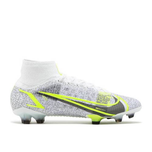 【 NIKE MERCURIAL SUPERFLY 8 ELITE FG 'WHITE VOLT' / WHITE METALLIC SILVER VOLT BLACK 】 エリート 白色 ホワイト 銀色 シルバー 黒色 ブラック スニーカー メンズ ナイキ｜スニケス