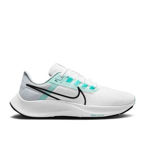 【 NIKE WMNS AIR ZOOM PEGASUS 38 \u0027WHITE AURORA GREEN\u0027 / WHITE PURE PLATINUM AURORA GREEN 】 望遠レンズ ペガサス 白いこと 白いこと 純一無雑 プラチナム 緑 緑であること 望遠レンズペガサス スニーカー レディース ナイキ