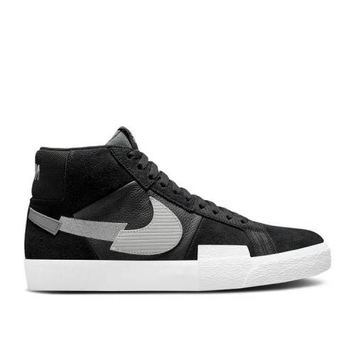 【 NIKE ZOOM BLAZER MID PREMIUM SB 'MOSAIC PACK - BLACK WOLF GREY' / BLACK WOLF GREY COOL GREY WHITE 】 ズーム ブレイザー ミッド プレミアム エスビー 黒色 ブラック 灰色 グレー クール 白色 ホワイト スニーカー